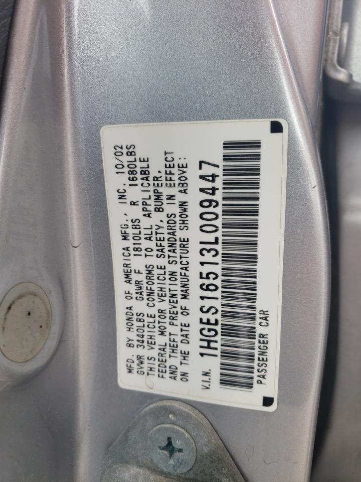 1HGES16513L009447 2003 Honda Civic Lx