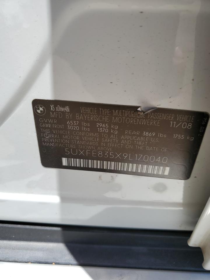 5UXFE835X9L170040 2009 BMW X5 xDrive48I