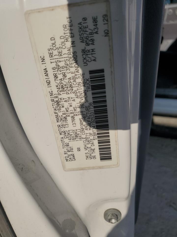 5TBRT34192S331736 2002 Toyota Tundra Access Cab