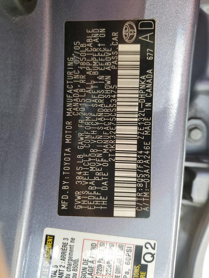 2T1KR32E75C553475 2005 Toyota Corolla Matrix Xr