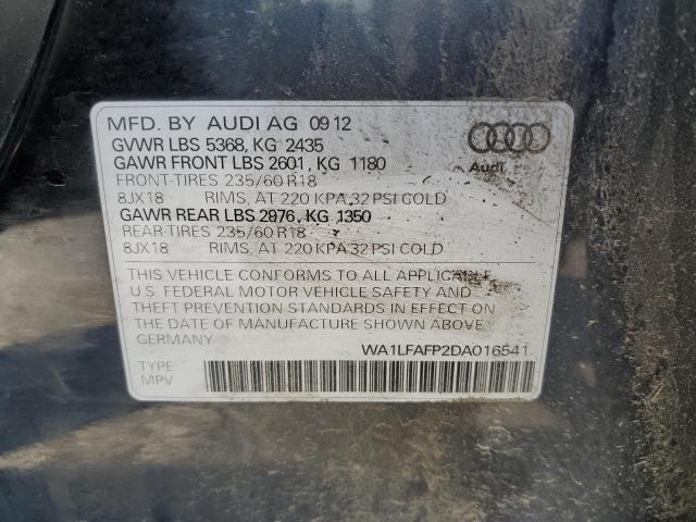 2013 Audi Q5 Premium Plus VIN: WA1LFAFP2DA016541 Lot: 57824144