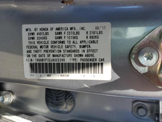 2018 Acura Tlx VIN: 19UUB1F32JA002249 Lot: 57664924