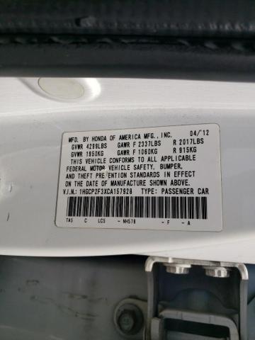 1HGCP2F3XCA157928 2012 Honda Accord Lx