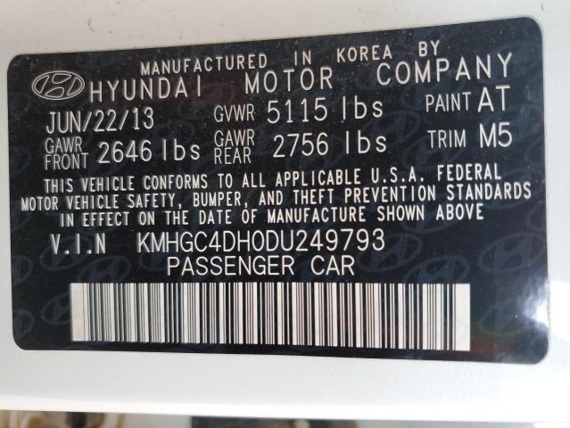 2013 Hyundai Genesis 5.0L VIN: KMHGC4DH0DU249793 Lot: 59799494