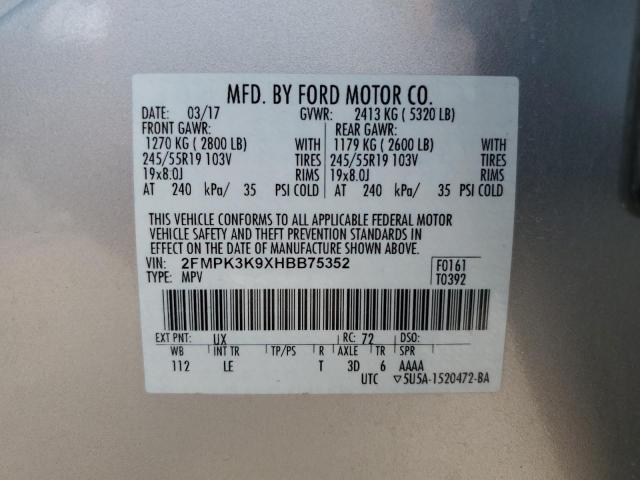 2017 FORD EDGE TITAN - 2FMPK3K9XHBB75352