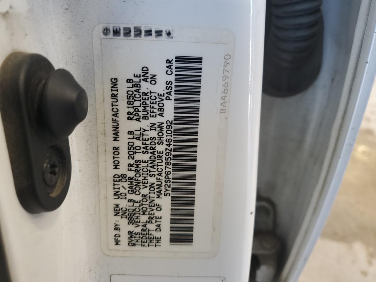 5Y2SP67859Z461092 2009 Pontiac Vibe