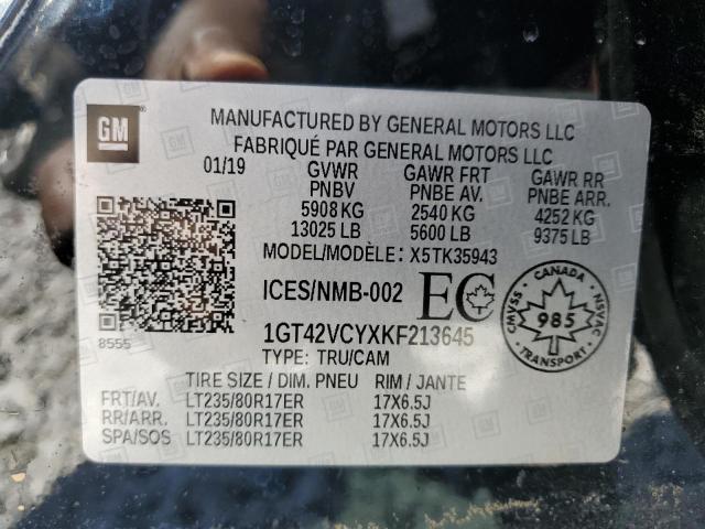 2019 GMC SIERRA K35 - 1GT42VCYXKF213645