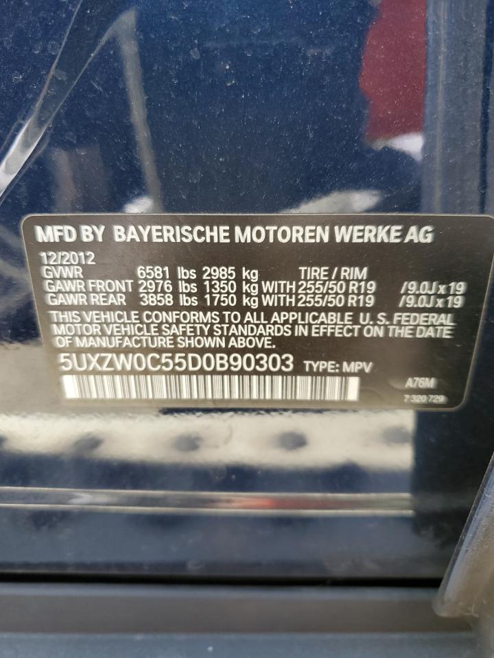 5UXZW0C55D0B90303 2013 BMW X5 xDrive35D