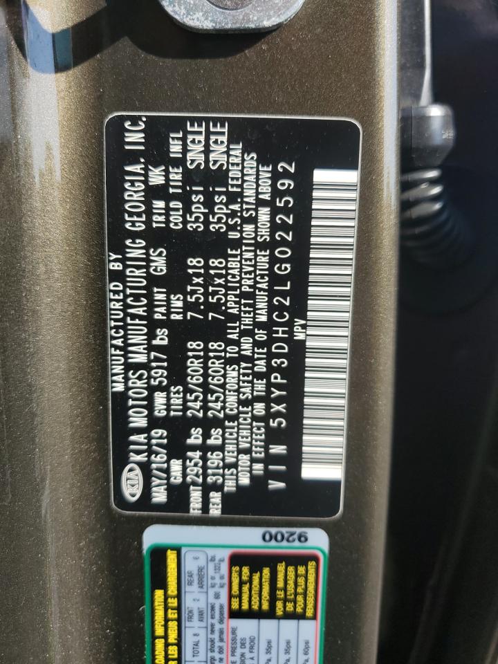 5XYP3DHC2LG022592 2020 Kia Telluride Ex