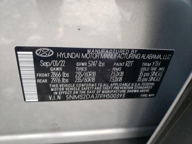 2023 Hyundai Santa Fe Sel VIN: 5NMS2DAJ7PH500393 Lot: 57012964