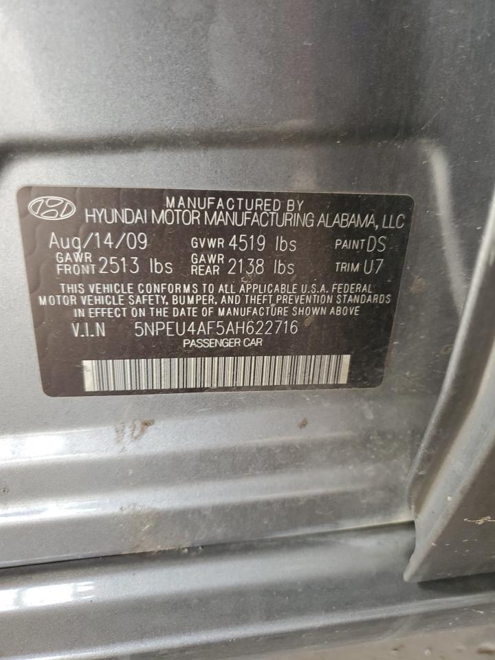 5NPEU4AF5AH622716 2010 Hyundai Sonata Se