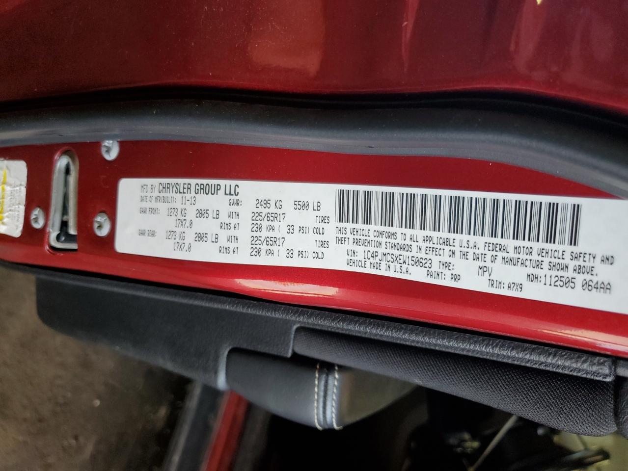 1C4PJMCSXEW150623 2014 Jeep Cherokee Latitude