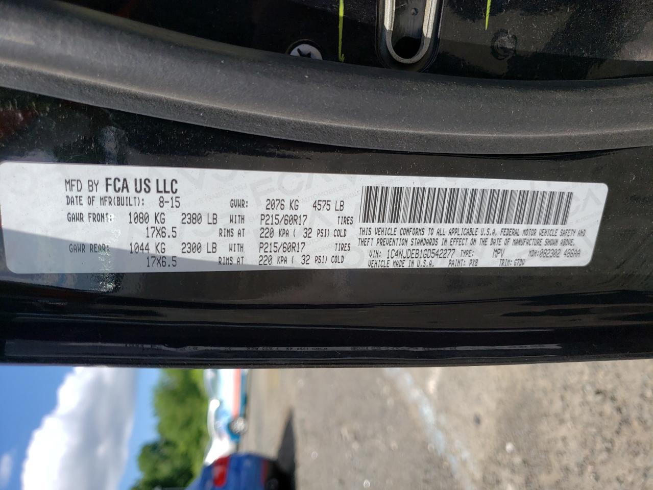 1C4NJDEB1GD542277 2016 Jeep Compass Latitude