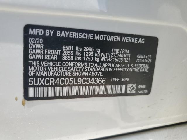 2020 BMW X5 Sdrive 40I VIN: 5UXCR4C05L9C34366 Lot: 58965694