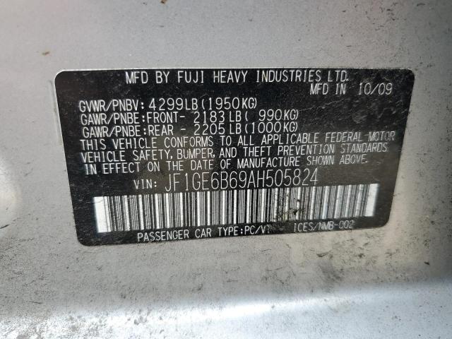 2010 Subaru Impreza 2.5I Premium VIN: JF1GE6B69AH505824 Lot: 60214254
