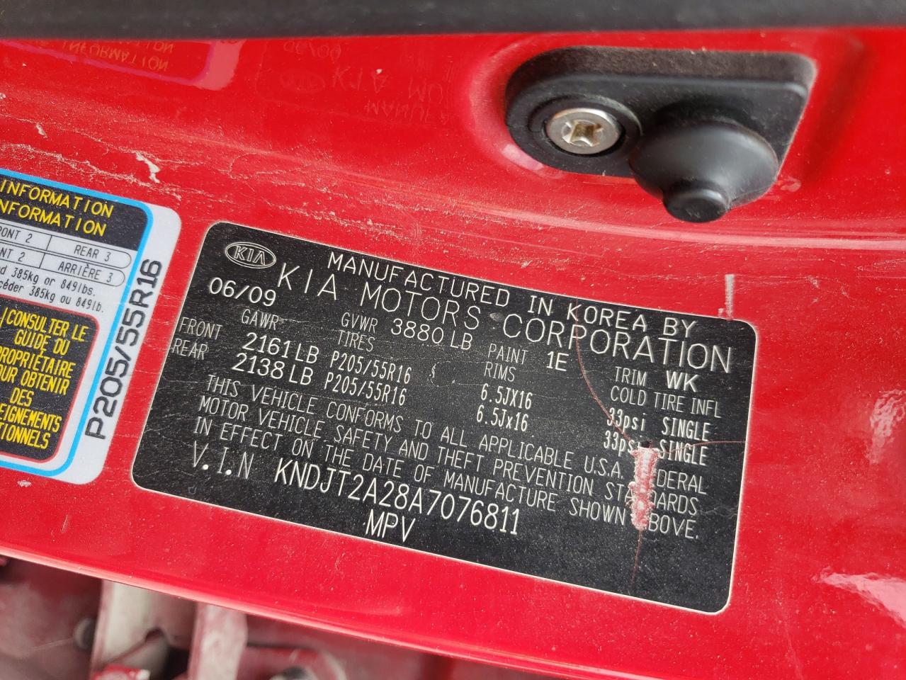 KNDJT2A28A7076811 2010 Kia Soul +