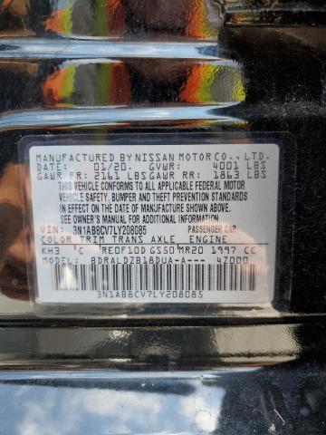 2020 Nissan Sentra Sv VIN: 3N1AB8CV7LY208085 Lot: 57678554