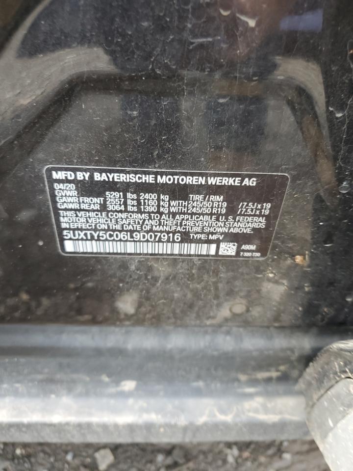 5UXTY5C06L9D07916 2020 BMW X3 xDrive30I