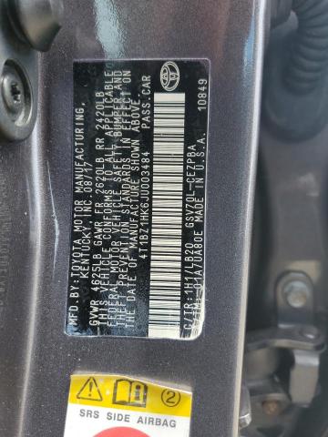 4T1BZ1HK6JU003484 2018 TOYOTA CAMRY - Image 12