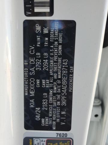 2024 Kia Forte Gt Line VIN: 3KPF54AD8RE787143 Lot: 58759844