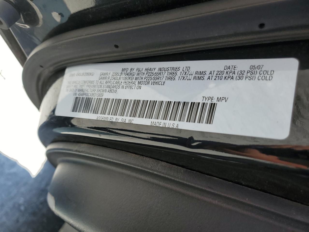 4S4BP63CX86315809 2008 Subaru Outback 2.5Xt Limited