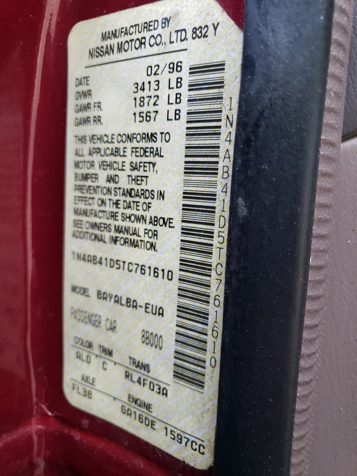 1N4AB41D5TC761610 1996 Nissan Sentra E