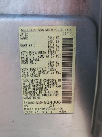 2013 Nissan Xterra X VIN: 5N1AN0NW5DN814006 Lot: 58290704