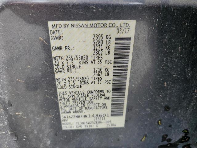 2017 Nissan Murano S VIN: 5N1AZ2MH7HN148601 Lot: 58430854