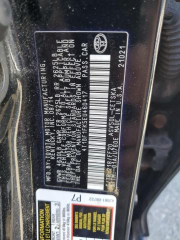 VIN 4T1BF1FK5EU460417 2014 Toyota Camry, L no.12