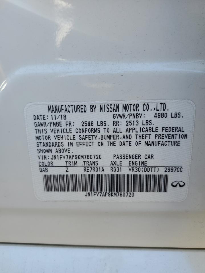 JN1FV7AP9KM760720 2019 Infiniti Q50 Red Sport 400