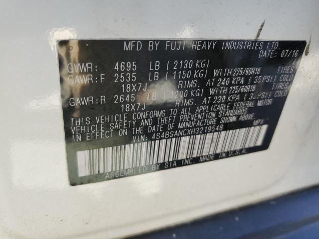 2017 Subaru Outback 2.5I Limited VIN: 4S4BSANCXH3219548 Lot: 58903044