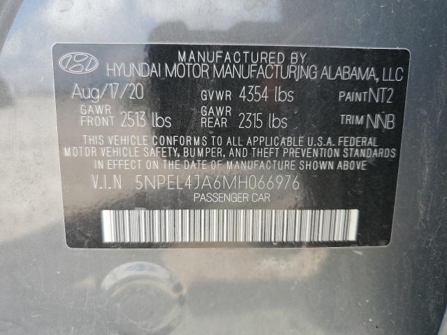 2021 Hyundai Sonata Sel VIN: 5NPEL4JA6MH066976 Lot: 59097154