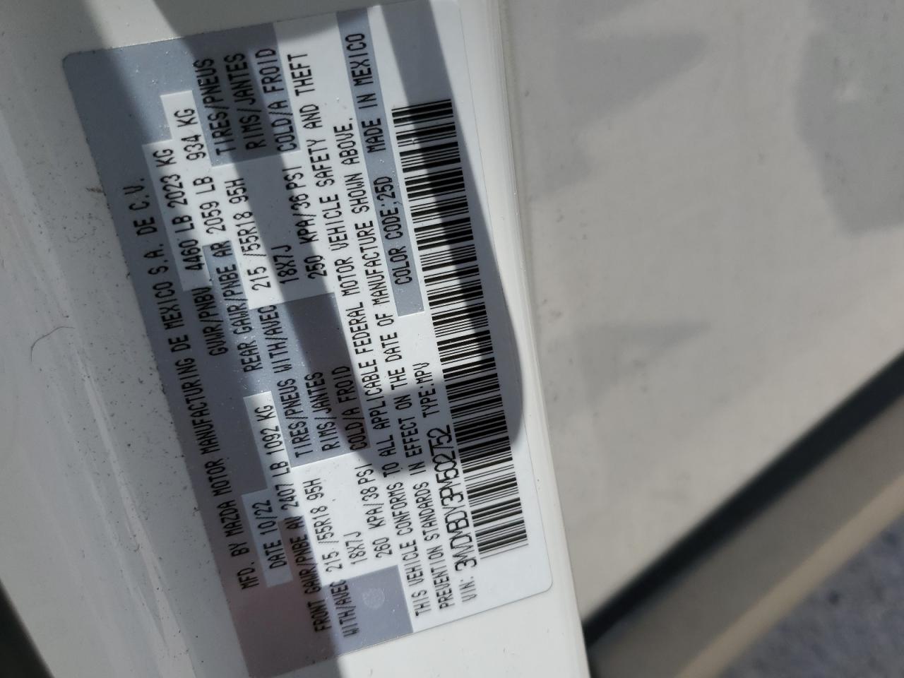 3MVDMBDY3PM502752 2023 Mazda Cx-30 Premium