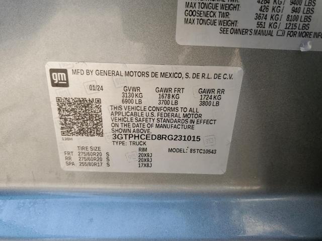 2024 GMC Sierra C1500 Elevation VIN: 3GTPHCED8RG231015 Lot: 58877344