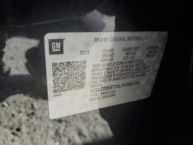 2020 Chevrolet Malibu Lt VIN: 1G1ZD5STXLF056134 Lot: 59776214