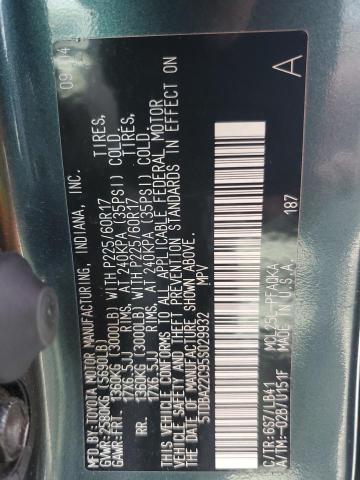 5TDBA22C95S029932 2005 Toyota Sienna Xle