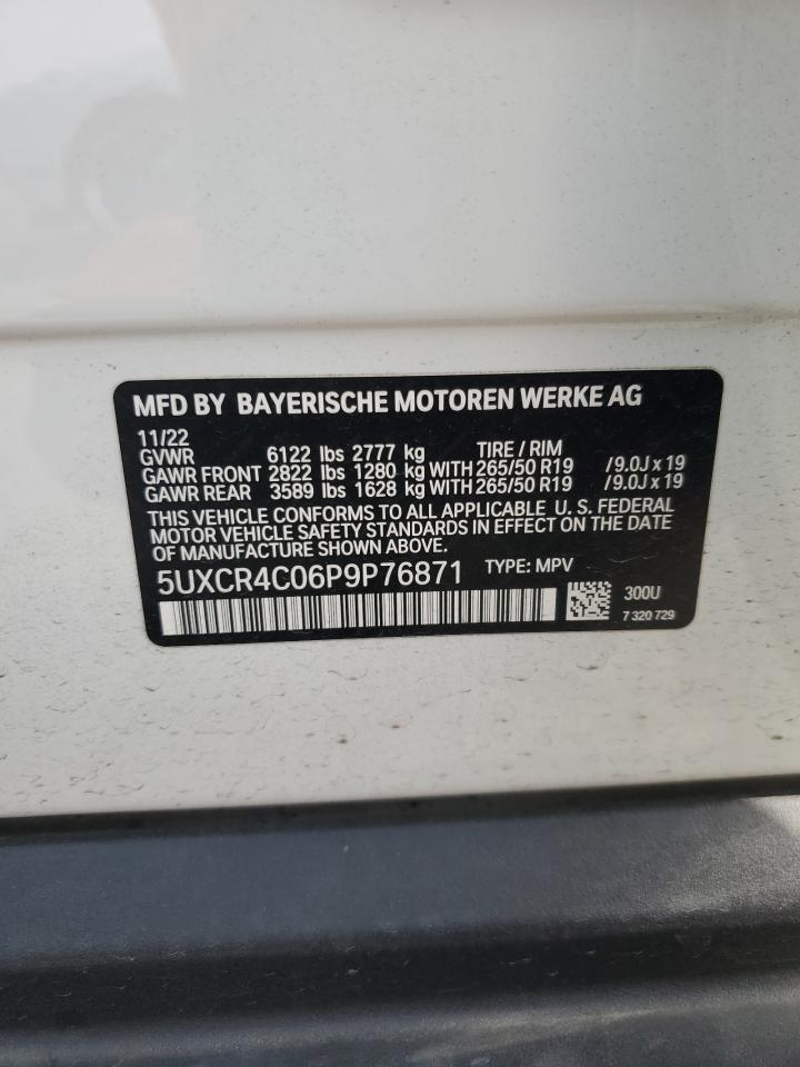 5UXCR4C06P9P76871 2023 BMW X5 Sdrive 40I