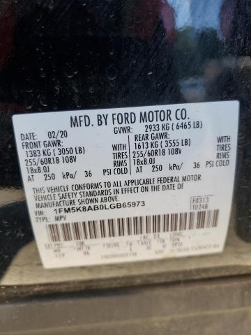 2020 Ford Explorer Police Interceptor VIN: 1FM5K8AB0LGB65973 Lot: 59252544