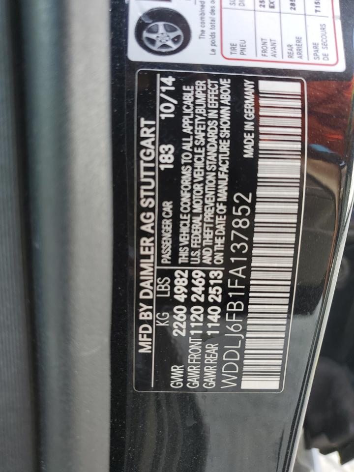 WDDLJ6FB1FA137852 2015 Mercedes-Benz Cls 400