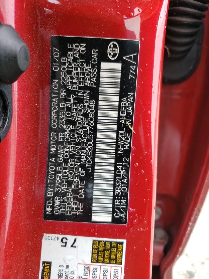 JTDKB20U577608048 2007 Toyota Prius