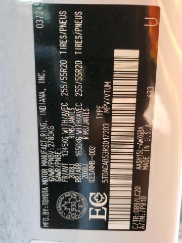 2024 TOYOTA GRAND HIGH - 5TDACAB53RS017203