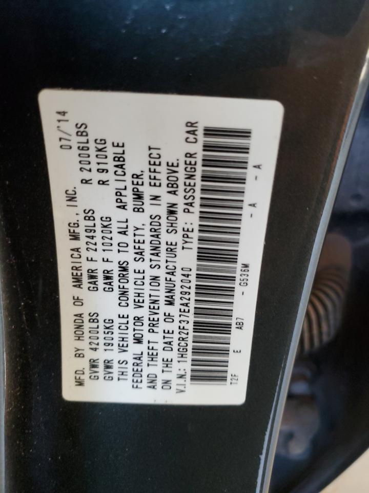 2014 Honda Accord Lx vin: 1HGCR2F37EA292040