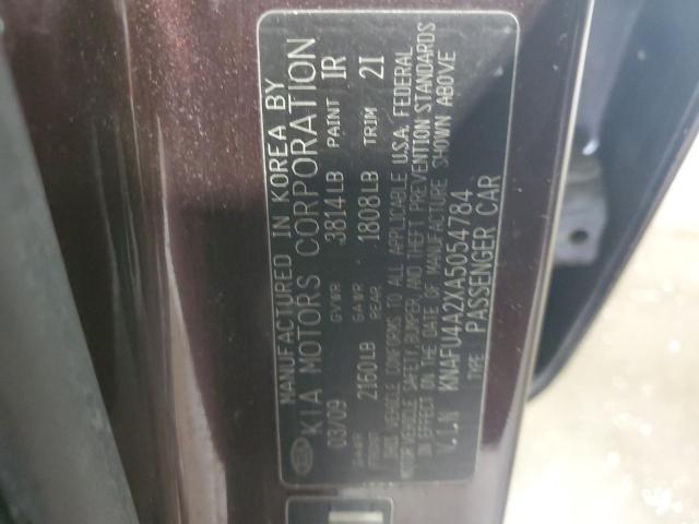 2010 Kia Forte Ex VIN: KNAFU4A2XA5054784 Lot: 58853304