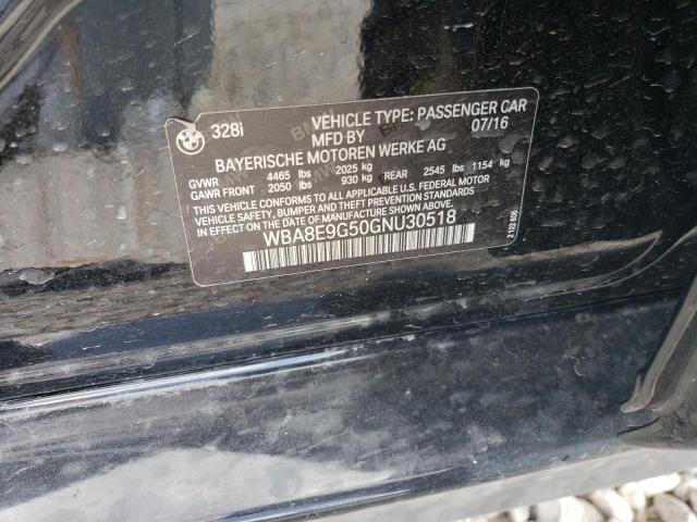 2016 BMW 328 I Sulev VIN: WBA8E9G50GNU30518 Lot: 59478124
