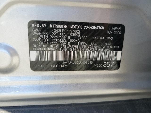 2021 Mitsubishi Outlander Sport Es VIN: JA4ARUAU3MU008685 Lot: 57643864