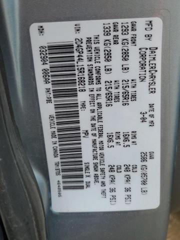 2005 Dodge Grand Caravan Sxt VIN: 2D4GP44L15R168218 Lot: 57327794
