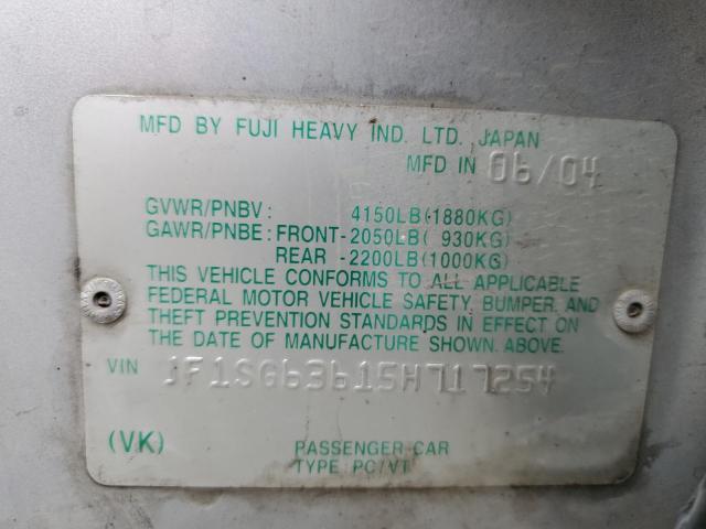 2005 Subaru Forester 2.5X VIN: JF1SG63615H717254 Lot: 57360674