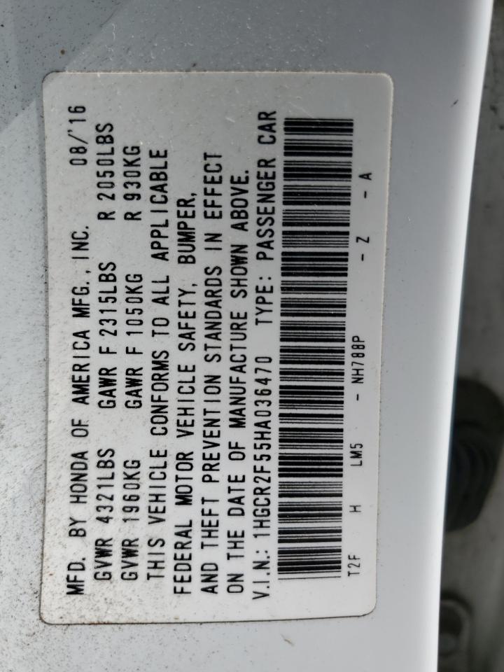 2017 Honda Accord Sport vin: 1HGCR2F55HA036470