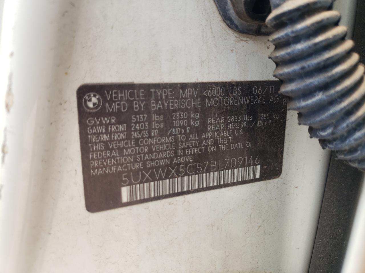 5UXWX5C57BL709146 2011 BMW X3 xDrive28I