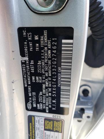 2018 Kia Optima Lx VIN: 5XXGT4L33JG274621 Lot: 57649734